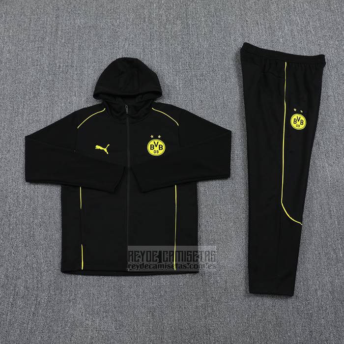 Chandal con Capucha del Borussia Dortmund 2024 Negro